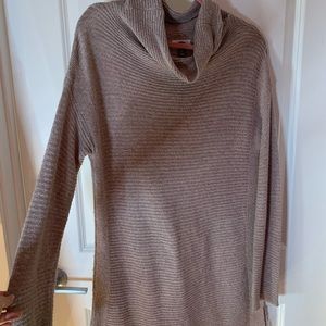 Maroon knit long sweater/sweater dress. Size S